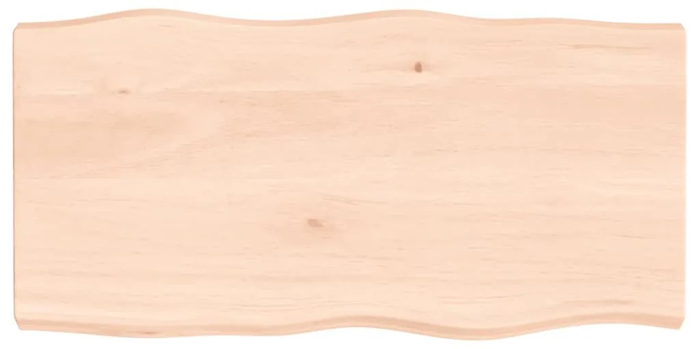 vidaXL Επιφάνεια Τραπεζιού 100x50x(2-6)εκ Ακατέργαστο Μασίφ Ξύλο Δρυός