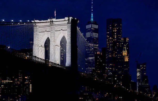 Φωτογραφία Brooklyn Bridge night view, Mark Meredith