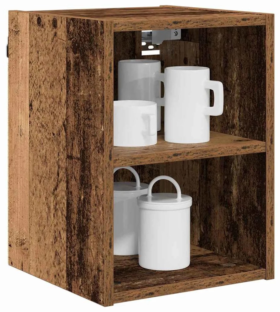 vidaXL Κρεμαστό ντουλάπι με αποθήκευση Παλιό ξύλο 30 x 29,5 x 40 εκ.