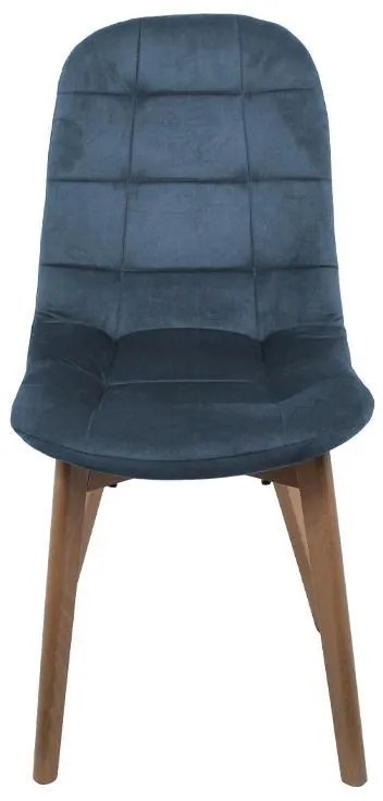 Καρέκλα Τραπεζαρίας T-18 Fylliana Σκούρο Μπλέ με Grey oak πόδια 42x45x95εκ. 2αδα 42x45x95 εκ.