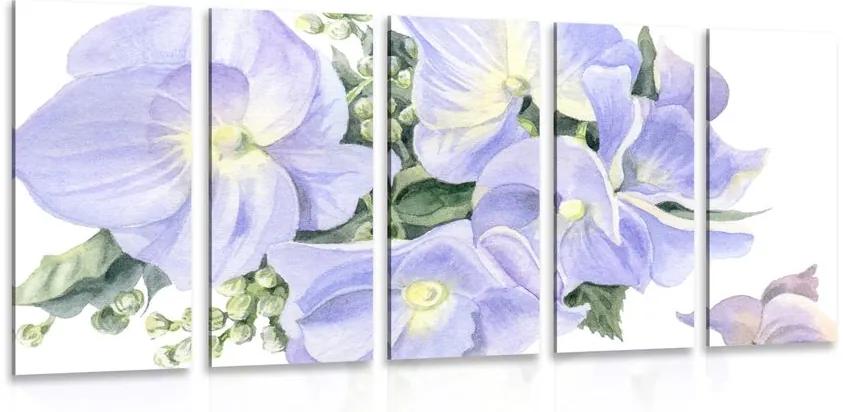 Σύνθεση εικόνας 5 μερών από λουλούδια - 200x100