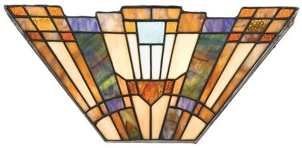 Απλίκα Φωτιστικό Τοίχου 2xE14 Μπρονζέ  Tiffany  Inglenook QZ-INGLENOOK-WU Elstead Lighting QZ-INGLENOOK-WU Μπρονζέ