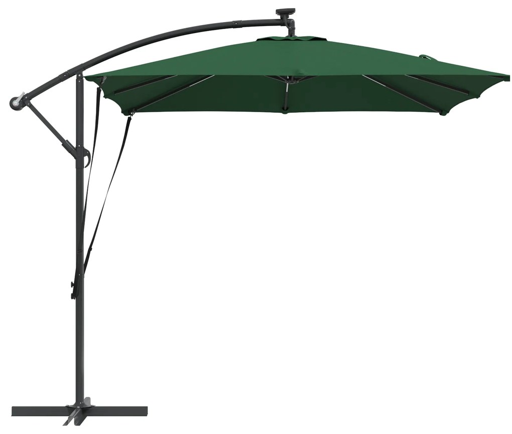 vidaXL Ομπρέλα Cantilever Banana Πράσινο 249 x 249 x 250 εκ.