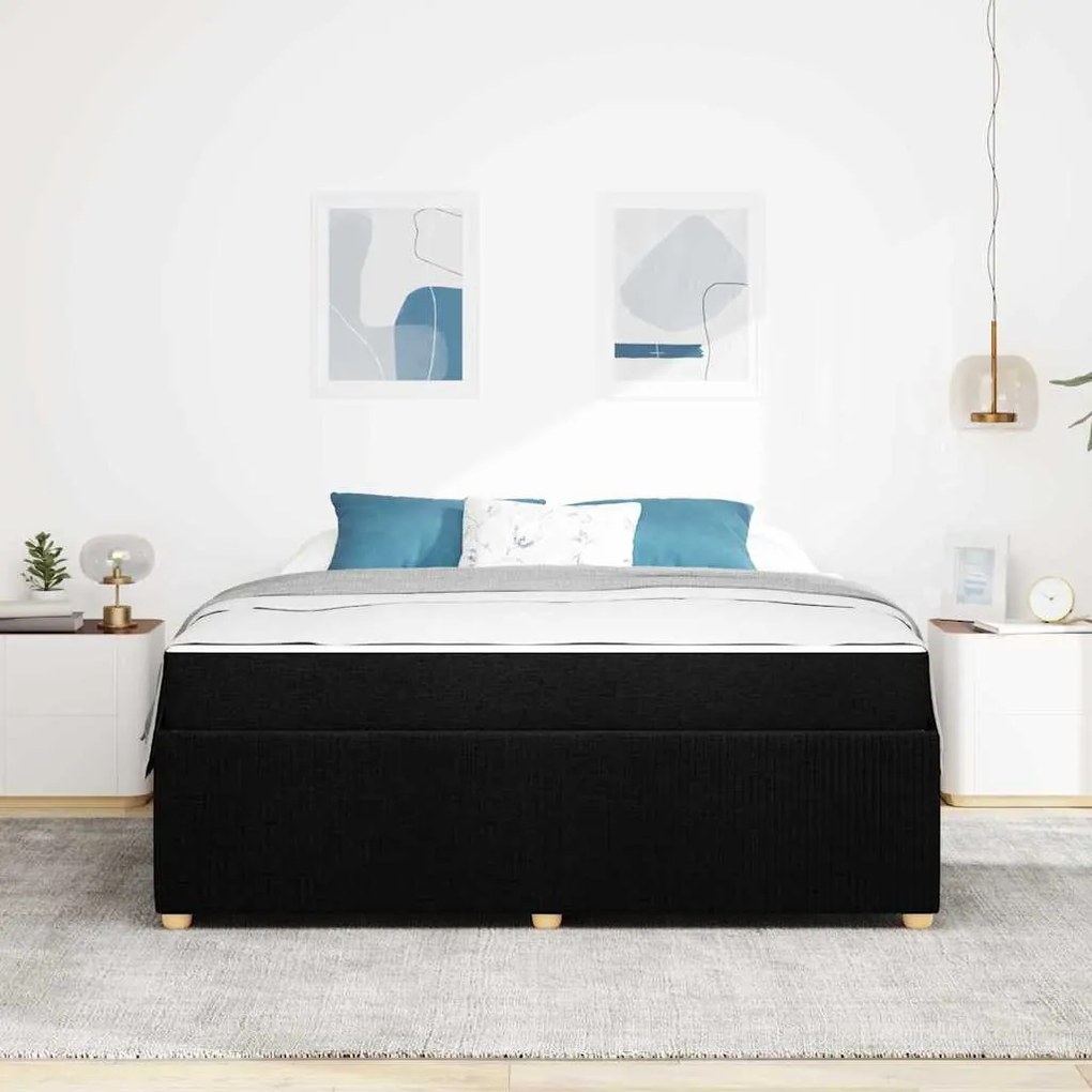 vidaXL Σκελετός Κρεβατιού Άλλο Μαύρο 180 x 200 cm ύφασμα
