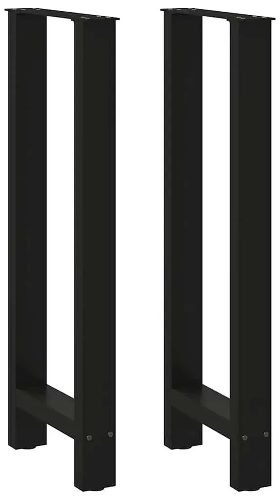 vidaXL Πόδια Τραπεζιού Μπαρ 2 τεμ. Μαύρα 50x(100-101) εκ. Ατσάλι