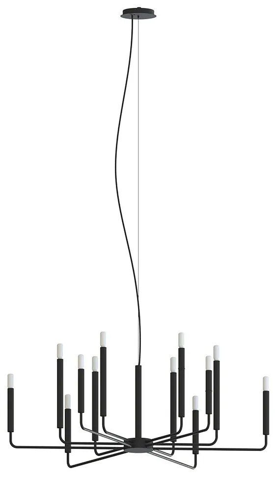 Φωτιστικό Οροφής Orto A 11462 103x170cm 10W 12xE14 Black Nowodvorski