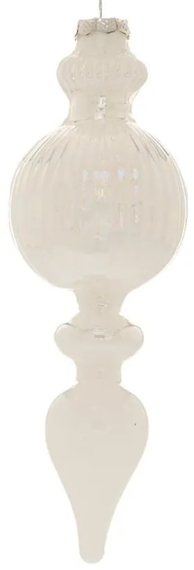 Στολίδι Χριστουγεννιάτικο Κρεμαστό 86110 8x24cm Pearl White