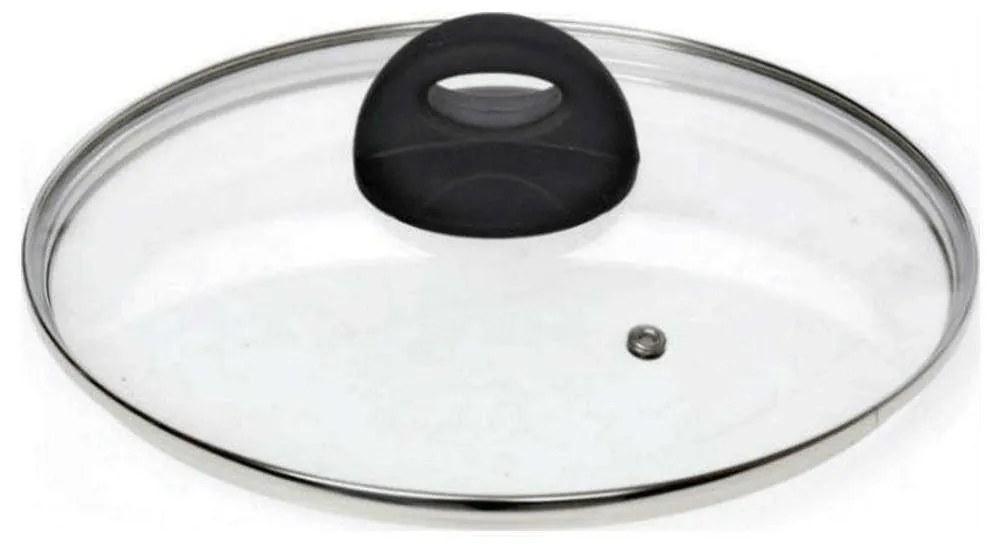 Καπάκι Κατσαρόλας Petra 70.020.128 Φ28cm Clear-Black Cryspo Trio Glass