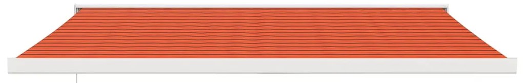 vidaXL Τέντα Πτυσσόμενη Πορτοκαλί/Καφέ 4 x 3 μ. Ύφασμα και Αλουμίνιο