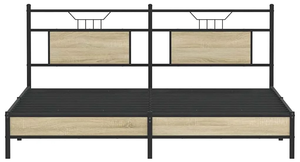 Πλαίσιο Κρεβατιού Χωρ. Στρώμα Sonoma Δρυς 160x200 εκ. Επ. Ξύλο - Καφέ