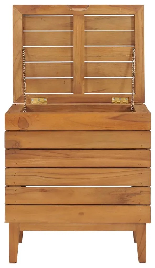 vidaXL Καλάθι Απλύτων 40 x 30 x 45 εκ. από Μασίφ Ξύλο Teak