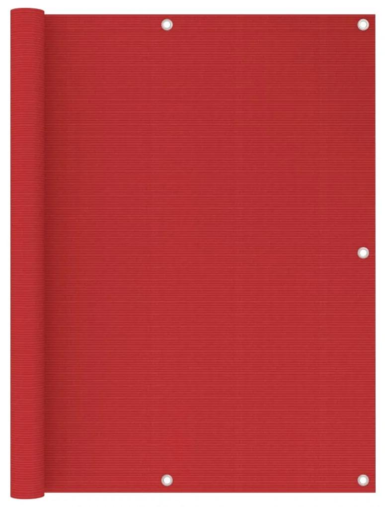 vidaXL Διαχωριστικό Βεράντας Κόκκινο 120 x 400 εκ. από HDPE