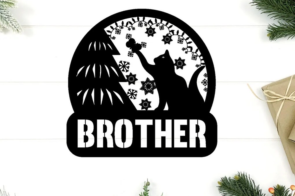 Intra απο ξύλο plywood 3mm-4mm πάχος Χριστουγεννιάτικη Μεταλλική Διακόσμηση Τοίχων Τέχνης Δίασταση 40x40 cm INTRAFABR-81924286