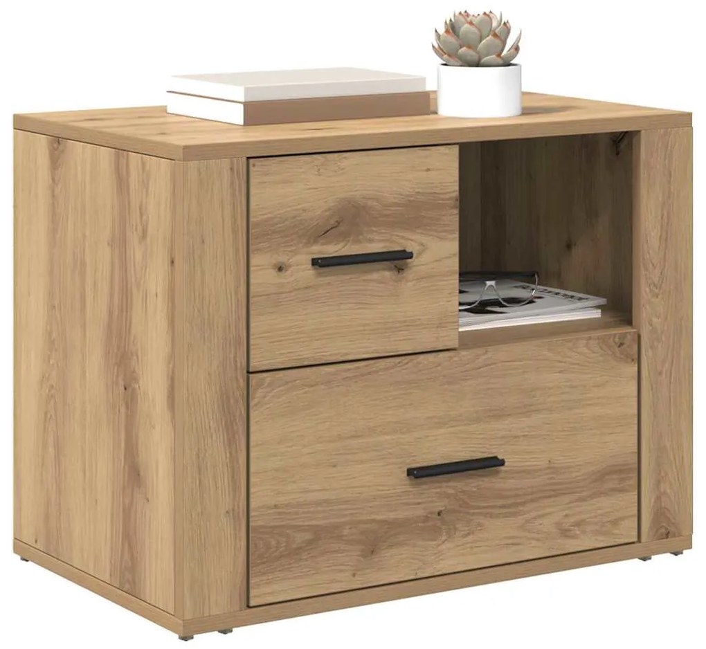 vidaXL Κομοδίνο artisan δρυς 60 x 36 x 45 εκ Επεξεργασμένο ξύλο