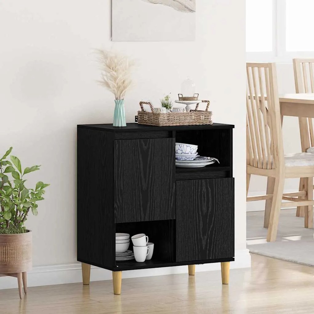 vidaXL Πλαϊνό γραφείο Μαύρη δρυς 35 x 60 x 70 εκ Επεξεργασμένο ξύλο