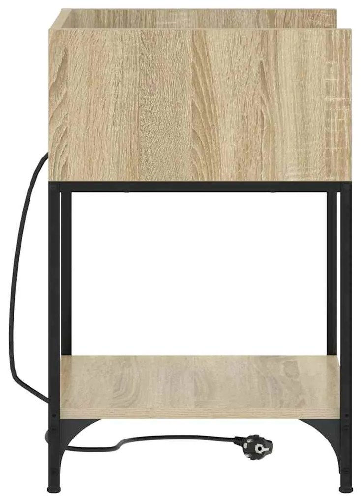 vidaXL Κομοδίνο με ράφι Sonoma Δρυς 40 x 40 x 61 εκ Επεξεργασμένο ξύλο