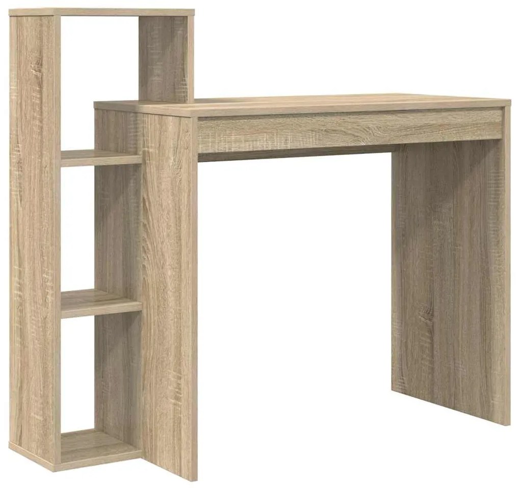 vidaXL Γραφείο με ράφι Sonoma Δρυς 100 x 40 x 90 cm Επεξεργασμένο ξύλο