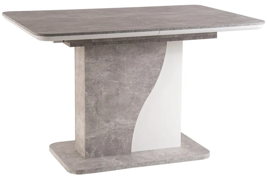 TABLE SYRIUSZ GRAY (CONCRETE EFFECT) / WHITE MATT 120 (160) X80 IN DIOMMI SYRIUSZSZBM120IN