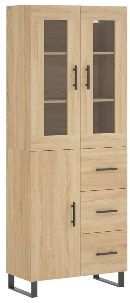 vidaXL Ντουλάπι Sonoma δρυς 69,5 x 34 x 180 εκ. από Επεξεργασμένο Ξύλο