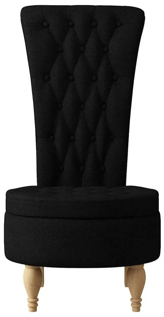 vidaXL Καναπέ με κουβέρτα Μαύρο 56,5 x 70 x 110 εκ ύφασμα