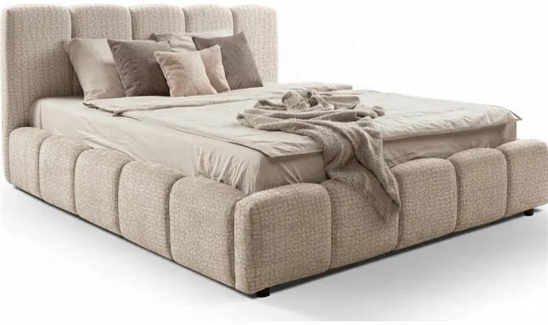 Επενδυμένο κρεβάτι  Poni-180 x 200-Εκρού