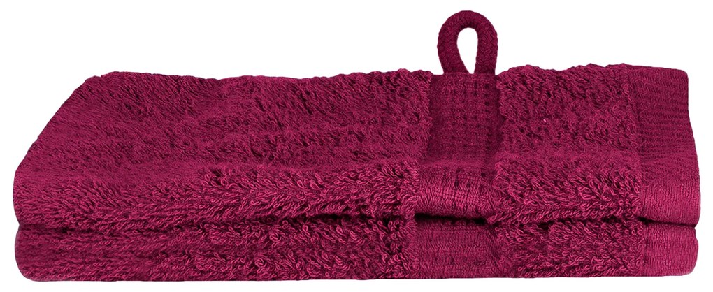 vidaXL Πετσέτες 2 pcs Μπορντώ 15 x 21 cm Βαμβάκι
