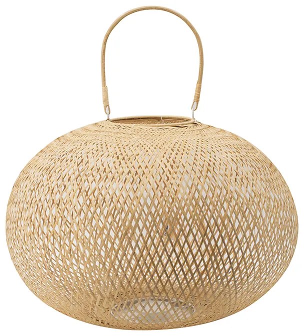 Artekko Lantern Φανάρι Πλεκτό Bamboo Μέταλλο Φυσική Απόχρωση (53x53x37)cm Artekko 48708