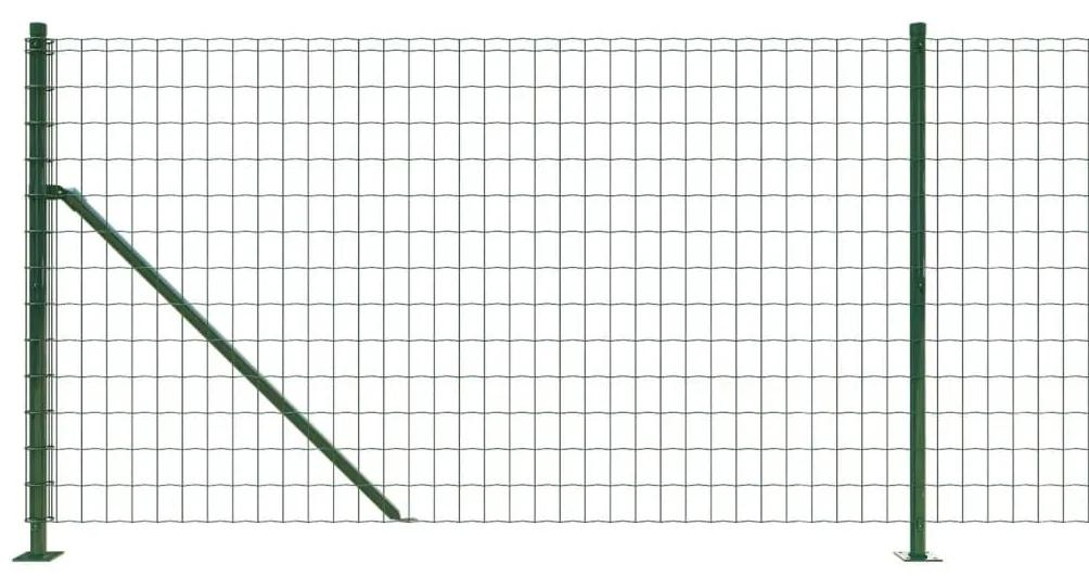 Συρματόπλεγμα Περίφραξης Πράσινο 1 x 25 μ. με Βάσεις Φλάντζα - Πράσινο