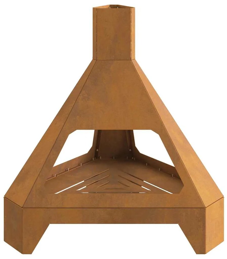 vidaXL Φωτιά Καφέ 50 x 43 x 52 εκ. Ατσάλι σκληρυθέν στον αέρα