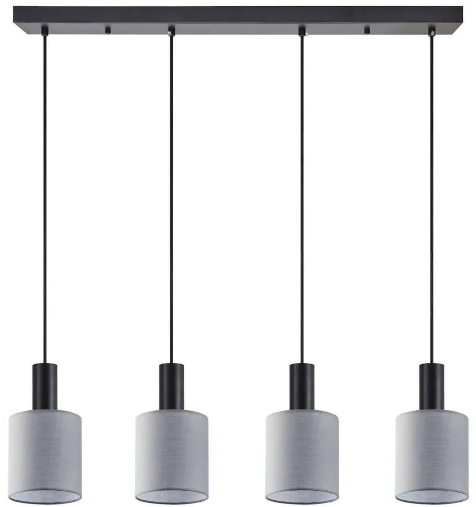 Φωτιστικό Οροφής - Ράγα Adept Tube 77-8518 85x15x300cm 4xE27 60W Black-Grey Homelighting