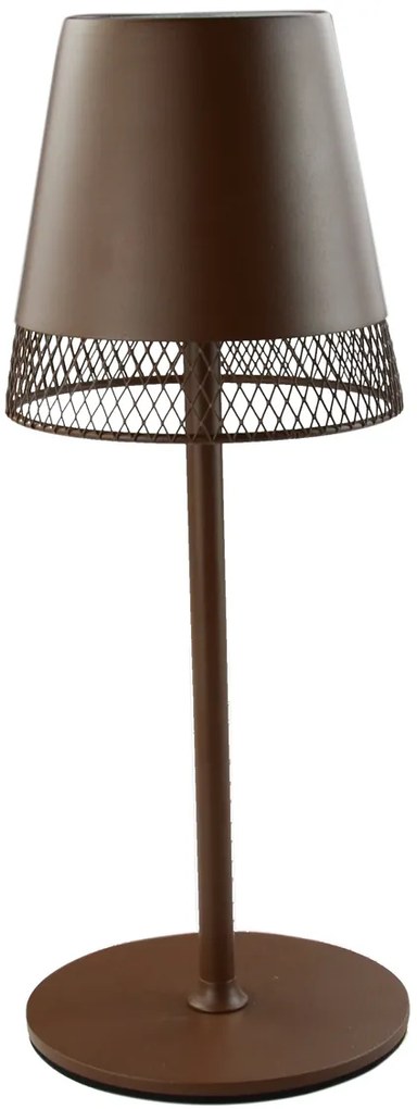 POWERTECH LED επιτραπέζιο φωτιστικό HLL-0191, ρυθμιζόμενο, επαναφορτιζόμενο, καφέ