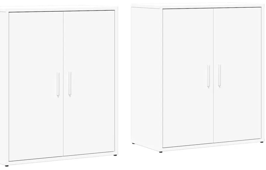 vidaXL Βοηθητικά Ντουλάπια 2 τεμ. Λευκά 60x31x70 εκ. Επεξεργ. Ξύλο