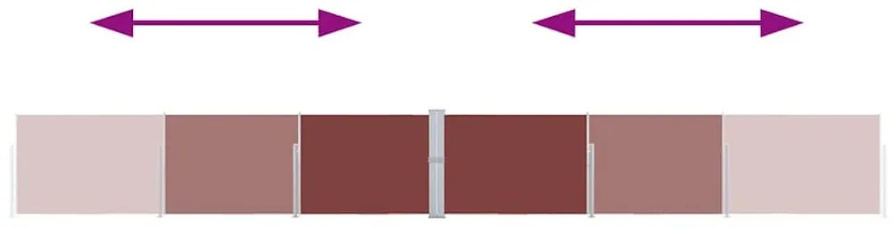 vidaXL Σκίαστρο Πλαϊνό Συρόμενο Βεράντας Καφέ 170 x 1200 εκ.