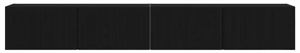 vidaXL Ντουλάπι Τηλεόρασης Τοίχου 2 pcs Μαύρο 60 x 31 x 29.5 εκ