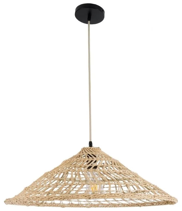 Φωτιστικό Οροφής Κρεμαστό Kaia 02346 Boho 1xE27 IP20 60x20cm Beige GloboStar