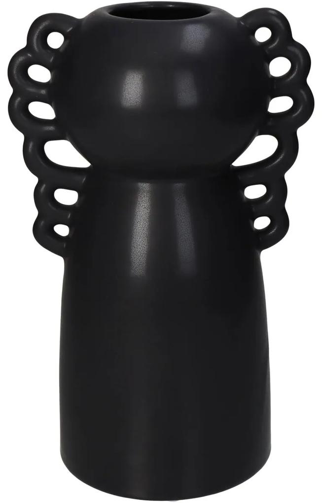 Βάζο ArteLibre Μαύρο Κεραμικό 15.7x11.8x24.5cm
