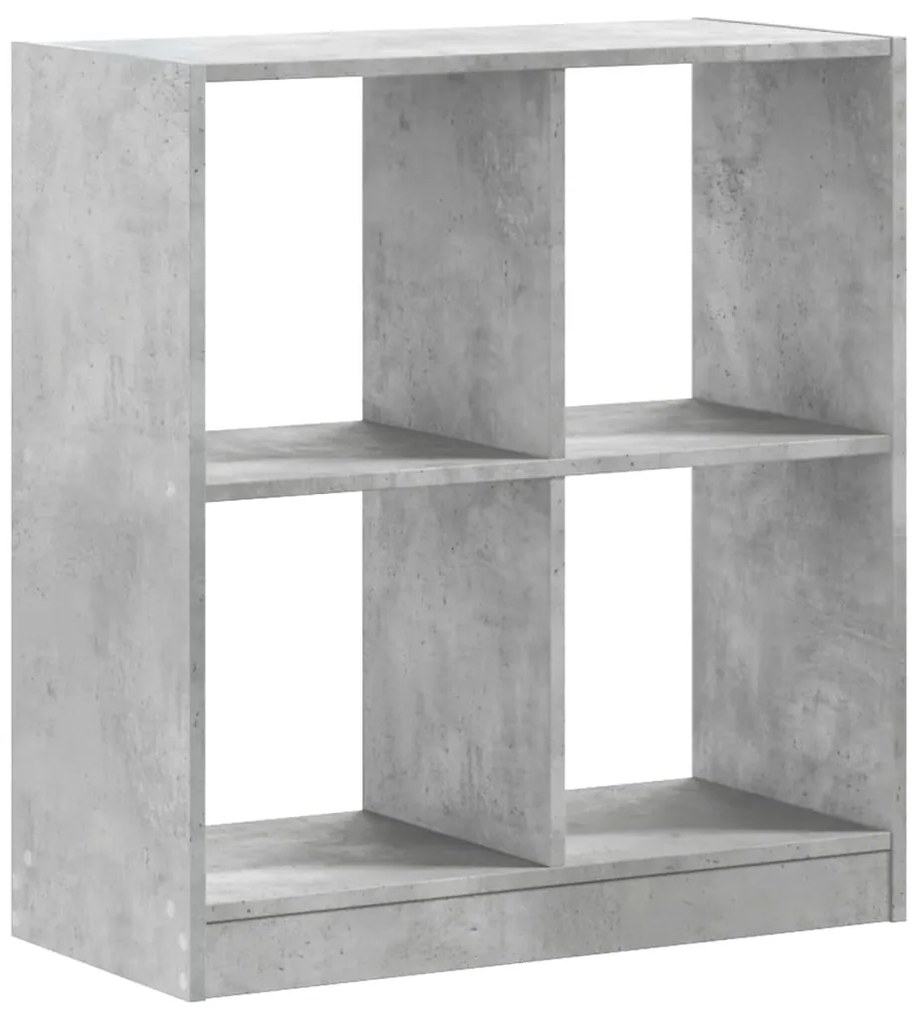 vidaXL Βιβλιοθήκη Γκρι Σκυροδέματος 68,5x32x75 εκ. Επεξεργ. Ξύλο