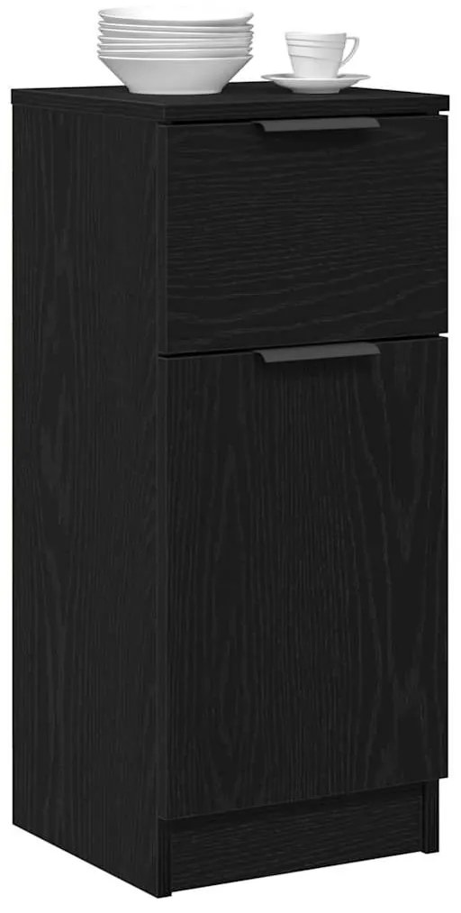 vidaXL Παραδοσιακά Πλευρικά Έπιπλα 2 pcs Μαύρη δρυς 30 x 30 x 70 εκ.
