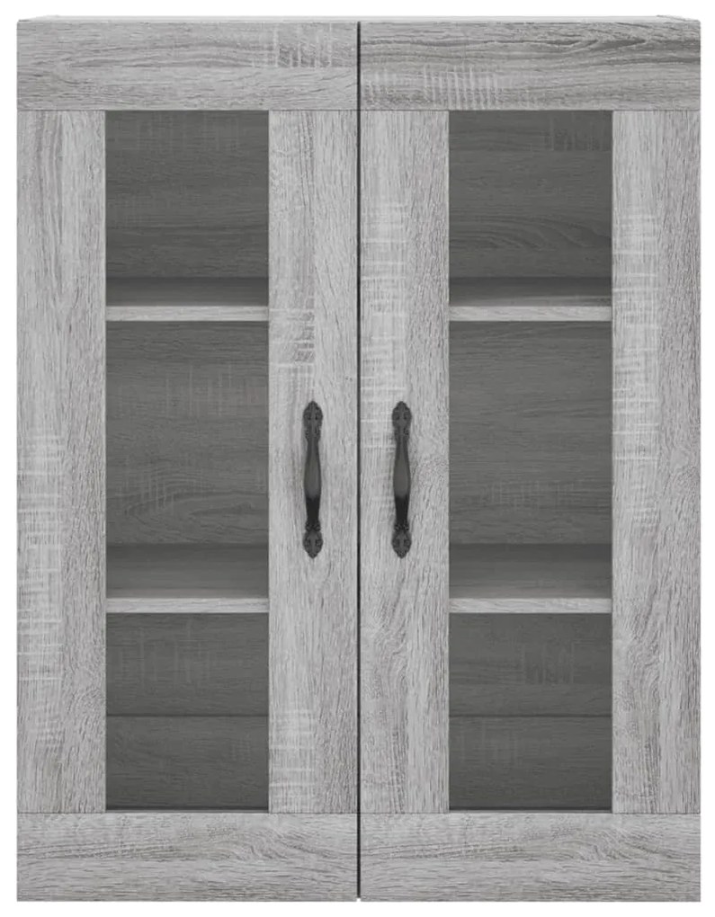 vidaXL Ντουλάπι Γκρι Sonoma 69,5 x 34 x 180 εκ. Επεξεργασμένο Ξύλο