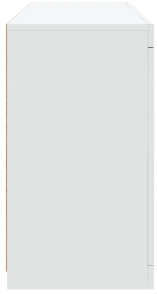 vidaXL Μπουφές με LED Λευκός 123 x 37 x 67 εκ.
