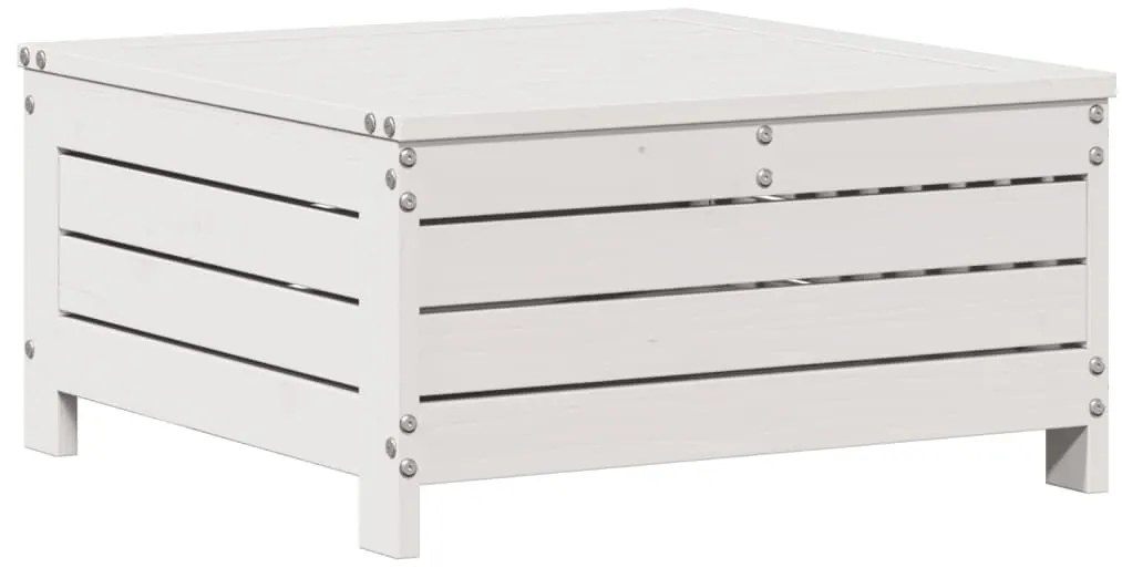 vidaXL Σαλόνι Κήπου Σετ 5 Τεμαχίων Λευκό Μασίφ Ξύλο Πεύκου &amp; Μαξιλάρια