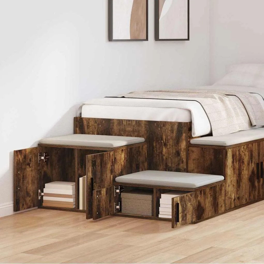 vidaXL Ντουλάπι αποθήκευσης Καπνιστή δρυς 127 x 41 x 40 εκ