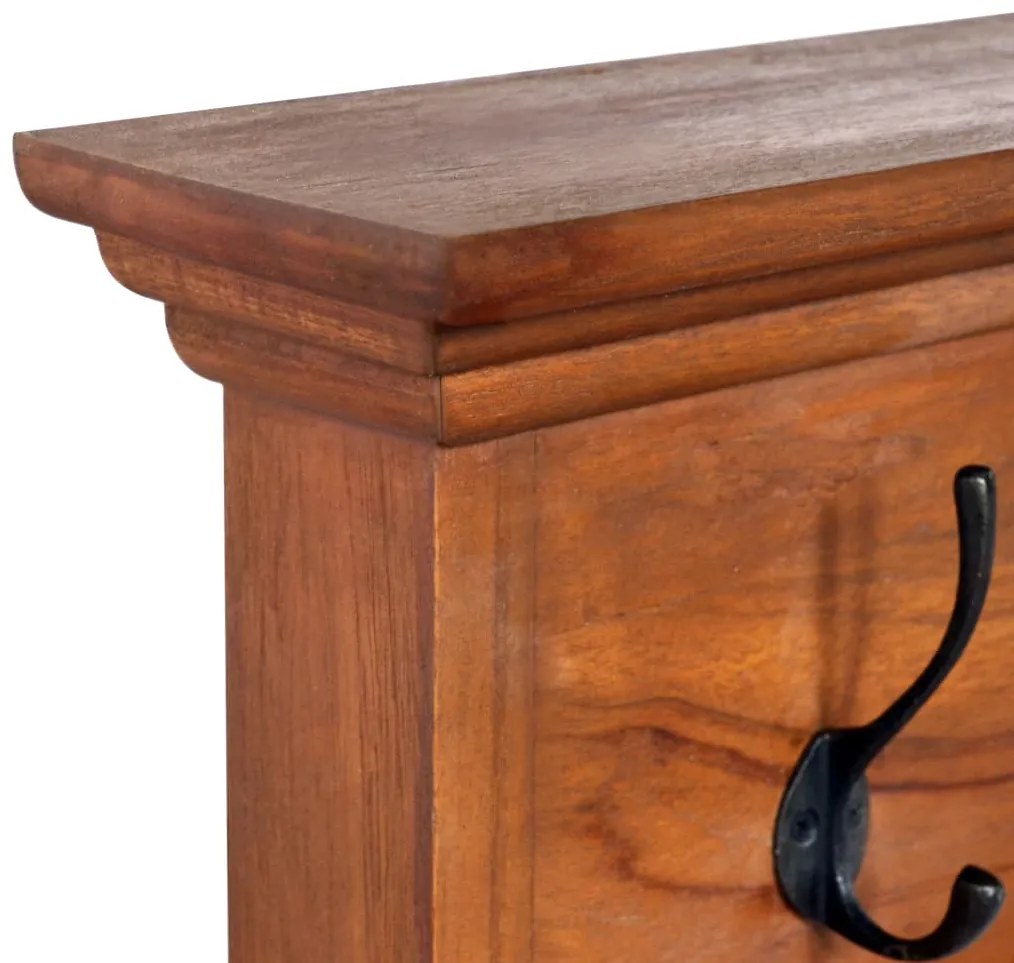 vidaXL Κρεμάστρα Τοίχου 70 x 10 x 20 εκ. από Μασίφ Ξύλο Teak