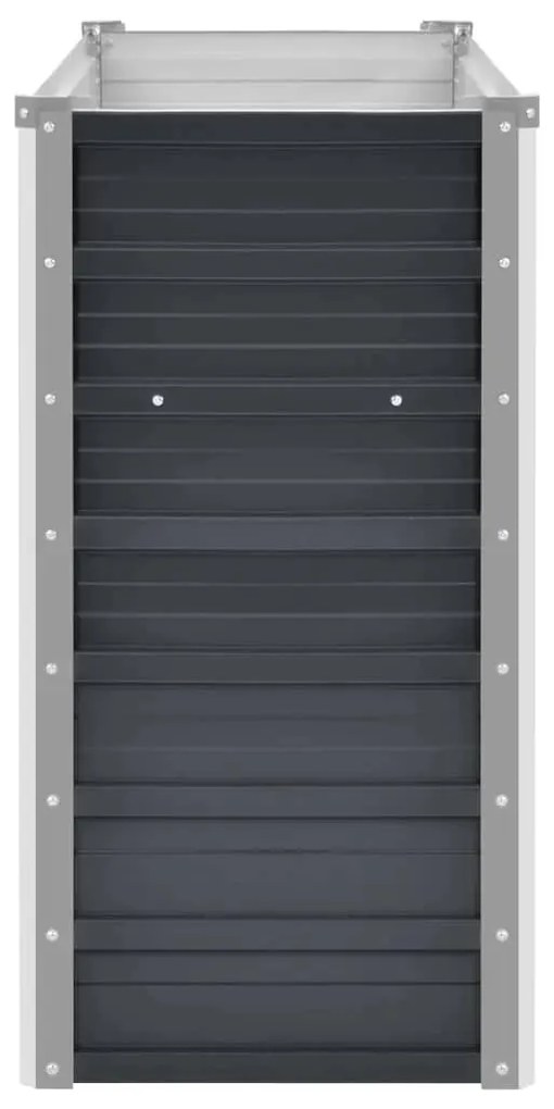 vidaXL Ζαρντινιέρα Υπερυψωμένη Ανθρακί 160x40x77 εκ. Γαλβαν. Χάλυβας
