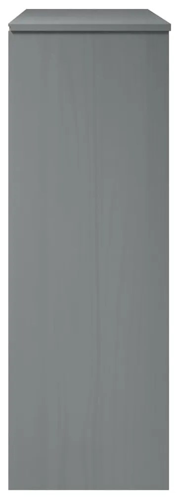 vidaXL Πάνω Μέρος Ντουλαπιού MOLDE Γκρι 90x35x100 εκ. Μασίφ Πεύκο