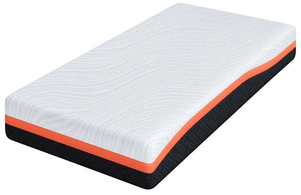 vidaXL Στρώμα Λευκό και Μαύρο 80 x 160 cm Αφρός Εμποτισμένος με Gel