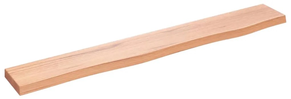 vidaXL Ράφι Τοίχου Ανοιχτό Καφέ 80x10x2 εκ. Επεξεργ. Μασίφ Ξύλο Δρυός