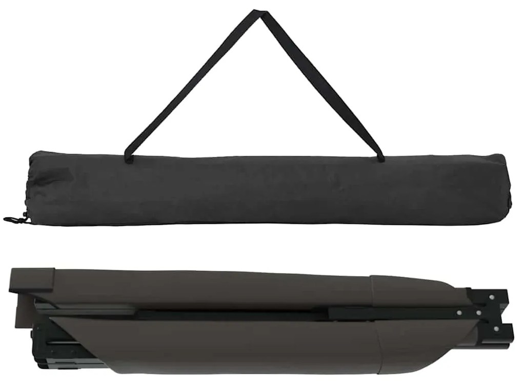 vidaXL Αναδιπλούμενο Κρεβάτι Κάμπινγκ Μαύρο 210 x 80 x 46 εκ.