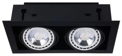 Downlight Σποτ χωνευτό δίφωτο ES111 γκρι μαύρο λευκό Nowodvorski-9570-Μαύρο 9570