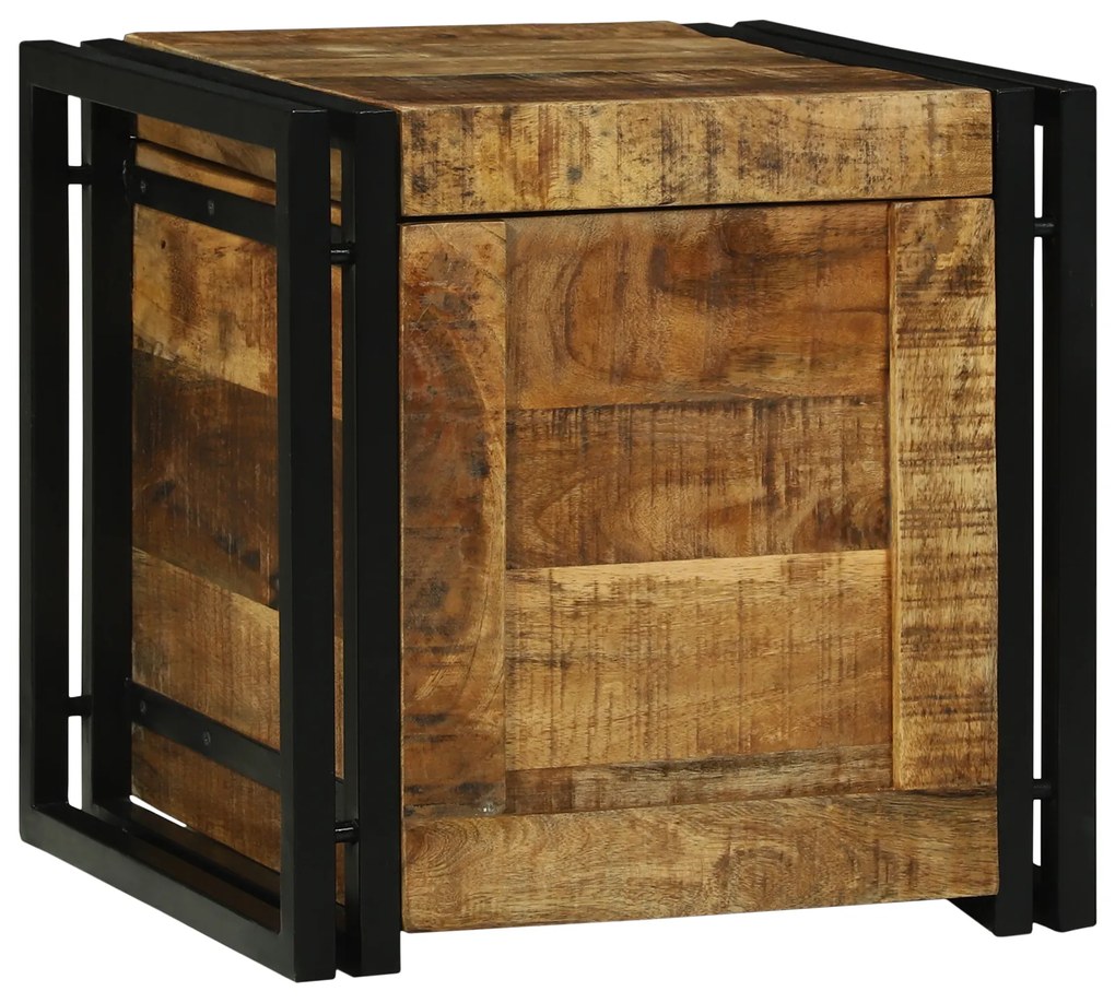 vidaXL κουτί αποθήκευσης  40x40x40 εκ. μασίφ τραχύ ξύλο μάνγκο